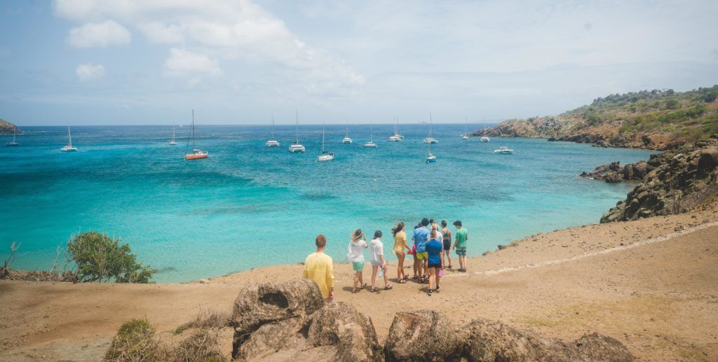 High school teens exploring Caribbean island on summer program